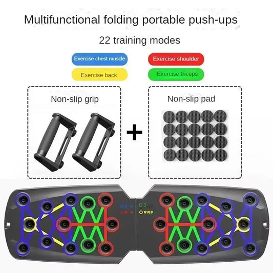 💪 Portable Multifunctional Push-Up Board Set with Handles – Foldable Fitness Trainer for Full-Body Workouts