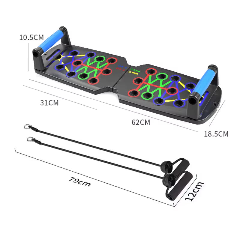 💪 Portable Multifunctional Push-Up Board Set with Handles – Foldable Fitness Trainer for Full-Body Workouts