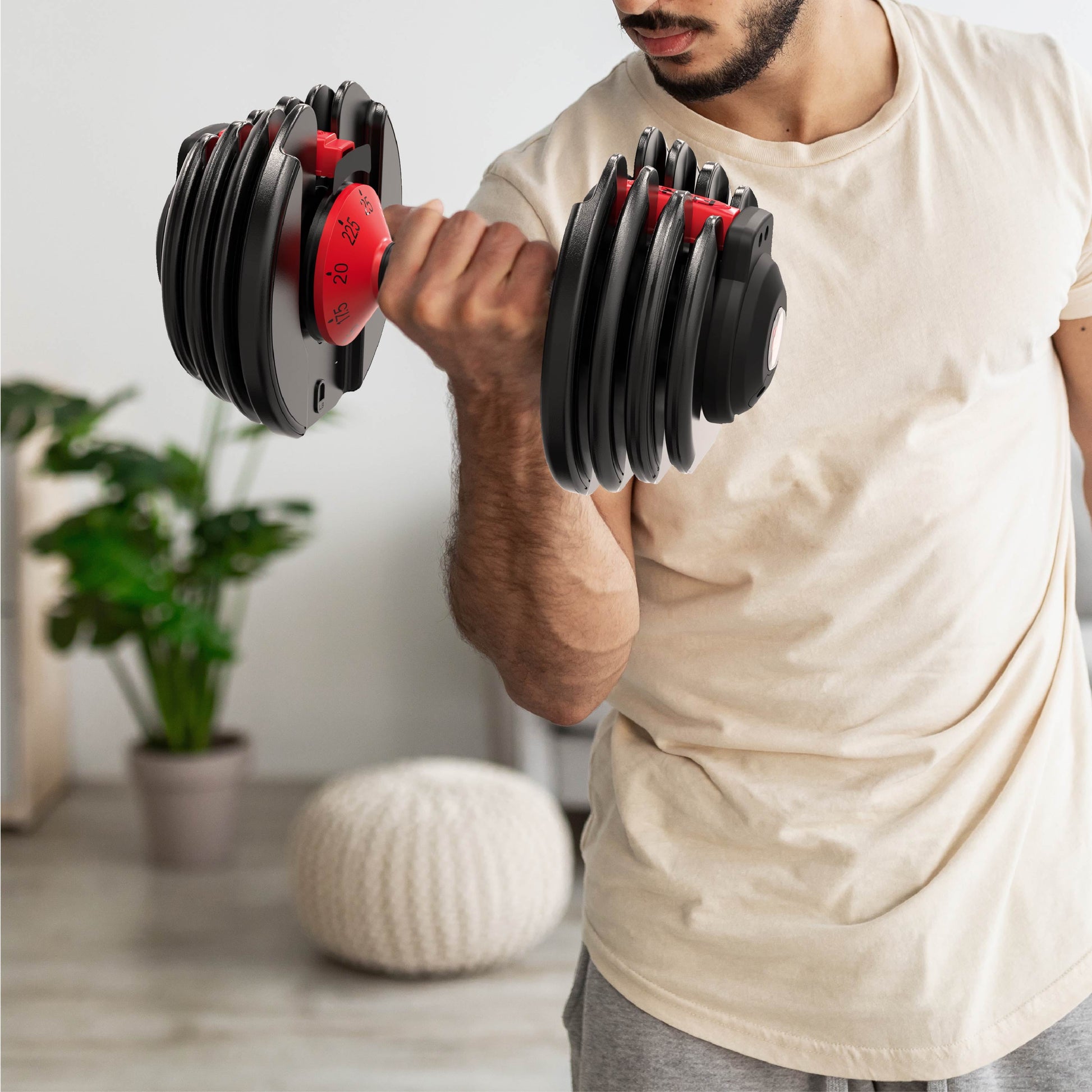 💪 Adjustable 25Lb Smartbell Dumbbell – 9-in-1 Quick-Select Weights