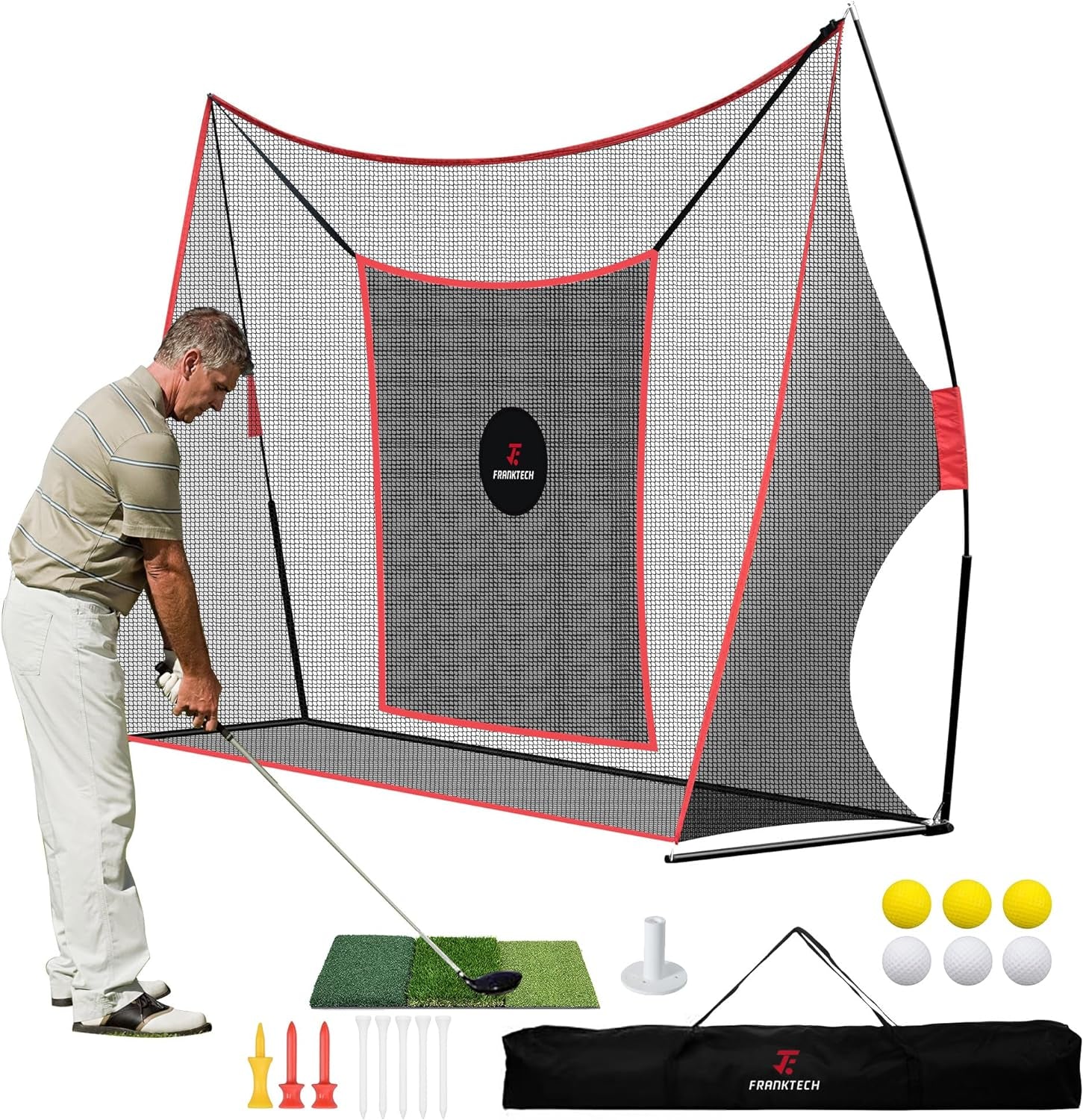⛳ Golf Practice Net – Heavy Duty Driving Range with Target, Balls & Carry Bag