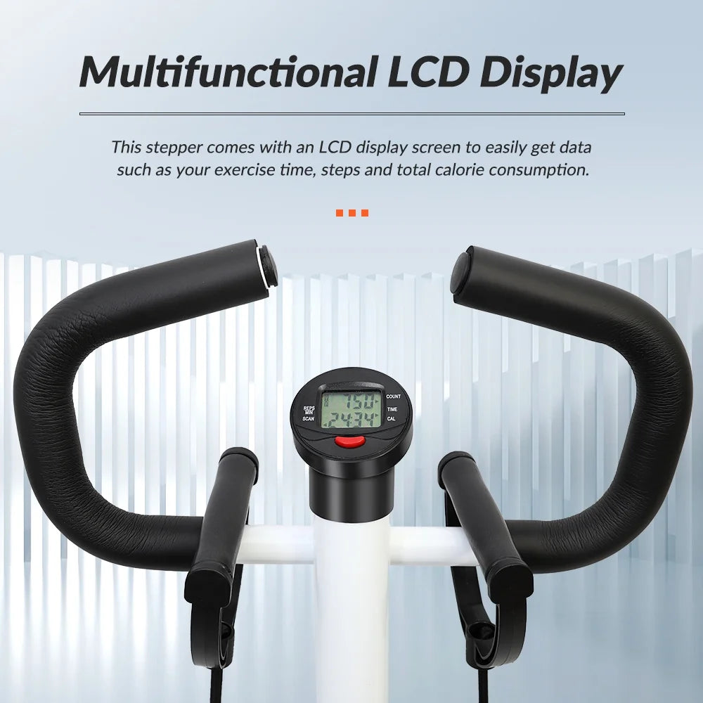 Mini Stair Stepper with Resistance Bands & Handlebar – Full Body Exercise Machine